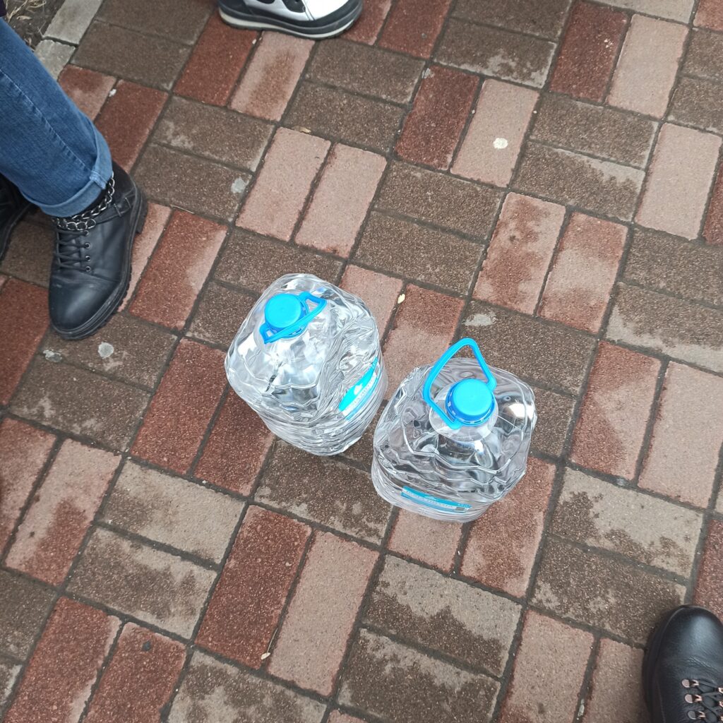 Pomos de agua en Kiev durante la invasión de Rusia a Ucrania