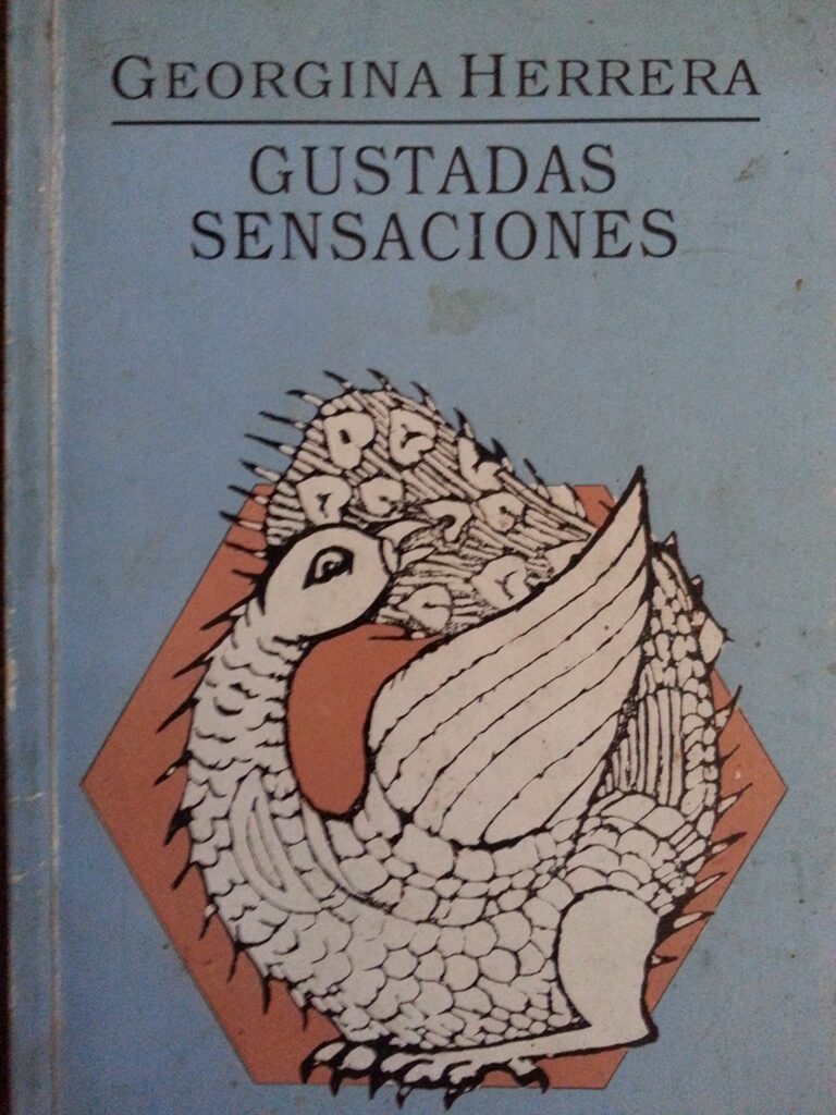 Portada del libro de poesía Gustadas y Sensaciones de Georgina Herrera. Cuba